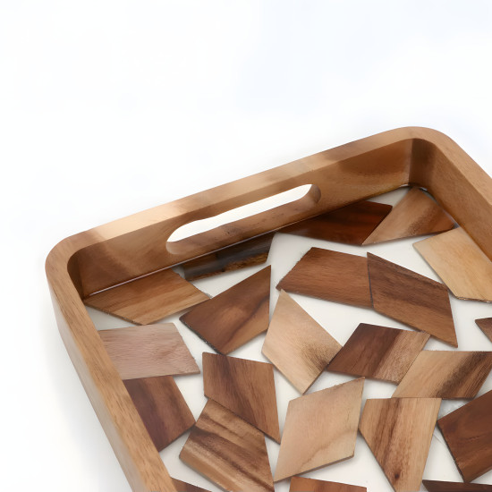 Wooden Tray Set 2 Pcs